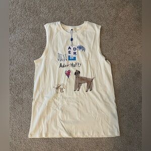 NWT Ader Cream Graphic Tank Top